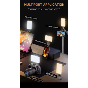 Asfal 120 Ledli Tripod, Telefon, Tablet, Laptop ve Kamera Uyumlu 3 Renkli Selfie Işığı Canlı Yayın — 2. ürün görseli