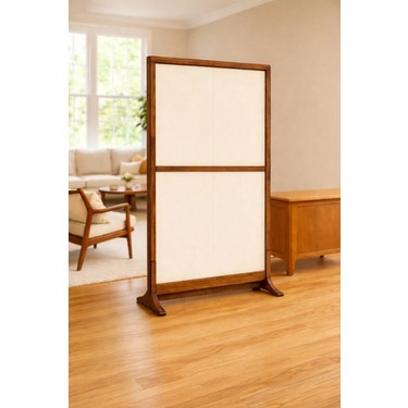 Pinoxi 180CM x 100CM Masif Ahşap Çerçeveli Ayaklı Kumaş Paravan Seperatör Oda Ayırıcı Dekor 180CM x fiyatı ve görseli