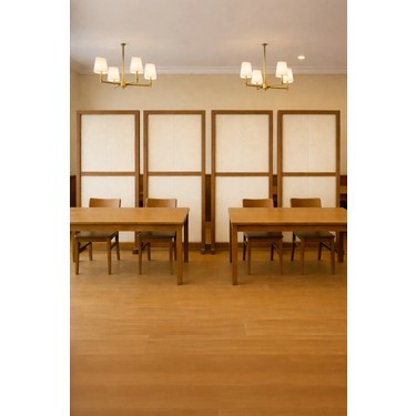 Pinoxi 180CM x 100CM Masif Ahşap Çerçeveli Ayaklı Kumaş Paravan Seperatör Oda Ayırıcı Dekor 180CM x — 6. ürün görseli