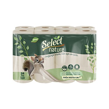Select Nature 2 Adet Select Nature Tuvalet Kağıdı 24 Lü 2 fiyatı ve görseli