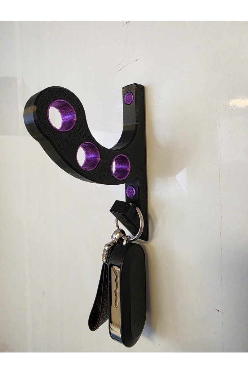 3D Fabrick Kask , Mont ve Anahtar Duvar Askısı Kask Tutucu Mont Askılıklı Vida Dübel Dahil
