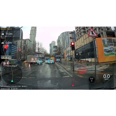 Paul 4K Yapay Zekalı Araç Kamerası Ön Arka Plaka Okuma, Hız Göstergesi, Gps Harita, Adas, 5g — 4. ürün görseli
