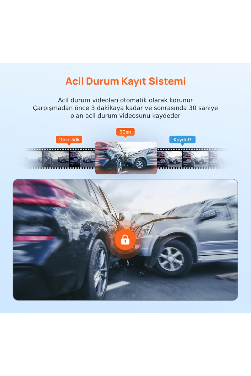 70MAI 70MAI Araç Kamerası A410 2.5K Ön Kamera + RC21 Arka Kamera Seti Geniş Açı ve Gece Görüş Özellikleri — 2. ürün görseli