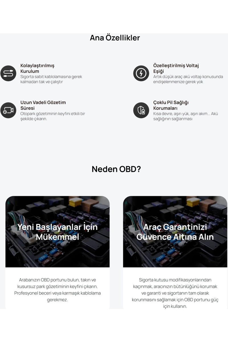 70MAI 70MAI Obd-Iı Park Gözetim Kablosu (Tüm Type-C Kameralar ile Uyumlu) — 2. ürün görseli