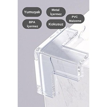 Wappa 8 Adet Bebek Çocuk Yaşlı Köşe Koruması Cam Masa Mermer Sehpa Mobilya Için Şeffaf Kenar — 4. ürün görseli