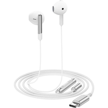 Acefast Acefast USB-C Kablolu Mikrofonlu Kulaklık Uzaktan Kumandalı Type-C Kulaklık 1.2 Metre - Beyaz - L3 fiyatı ve görseli