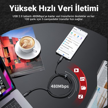 Acefast Acefast USB-C to USB-C 2 Metre Kablo 5A -100W Güç PPS 2.0 - Super Hızlı Şarj - Apple Uyumlu Type-C — 4. ürün görseli