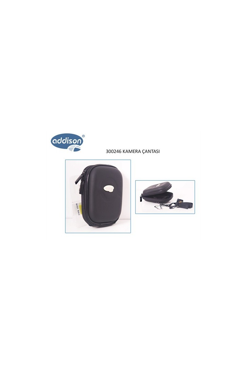 Addison 300246 Kamera Çantası Dayanıklı Kumaş Slim Tasarım Kompakt Siyah