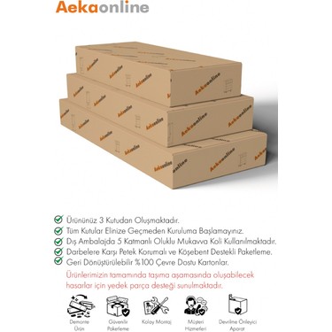 Aeka Aeka Ae-4001 Zambak 2 Çekmeceli Sürgü Kapaklı Gardırop Beyaz Meşe Malzemeden Modern — 5. ürün görseli