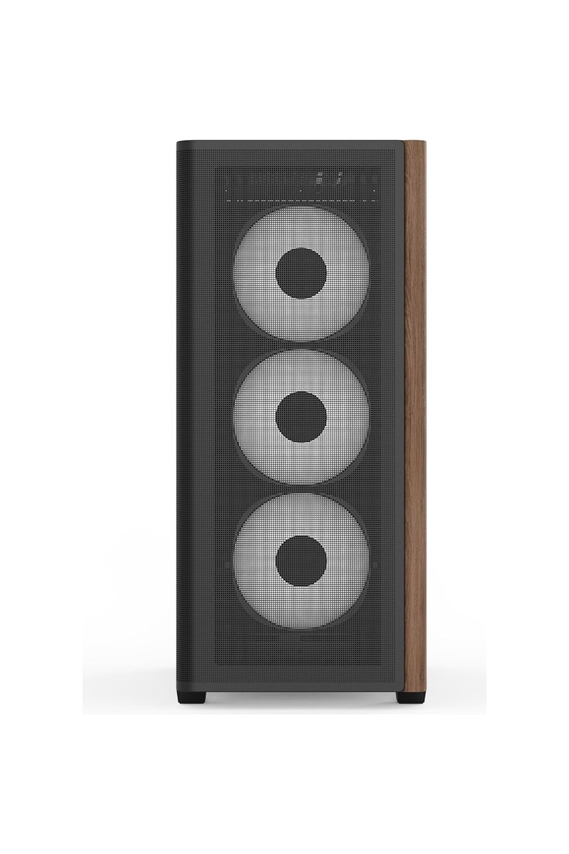 Aero Aero Cool D501A Black 4X12CM A-Rgb Fanlı, Ahşap Ön Panel Detaylı, Tempered Cam Yan ve Mesh Ön Panel, USB Type-C, Atx Bilgisayar Kasası (AE-D501A-BK) — 2. ürün görseli