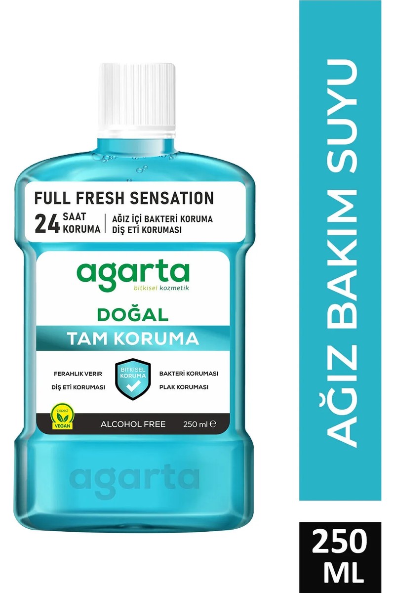 Agarta Agarta 250 ml Alkolsüz Ağız Bakım Suyu Dişleri Güçlendirir Tam Koruma Ferahlatıcı — 4. ürün görseli