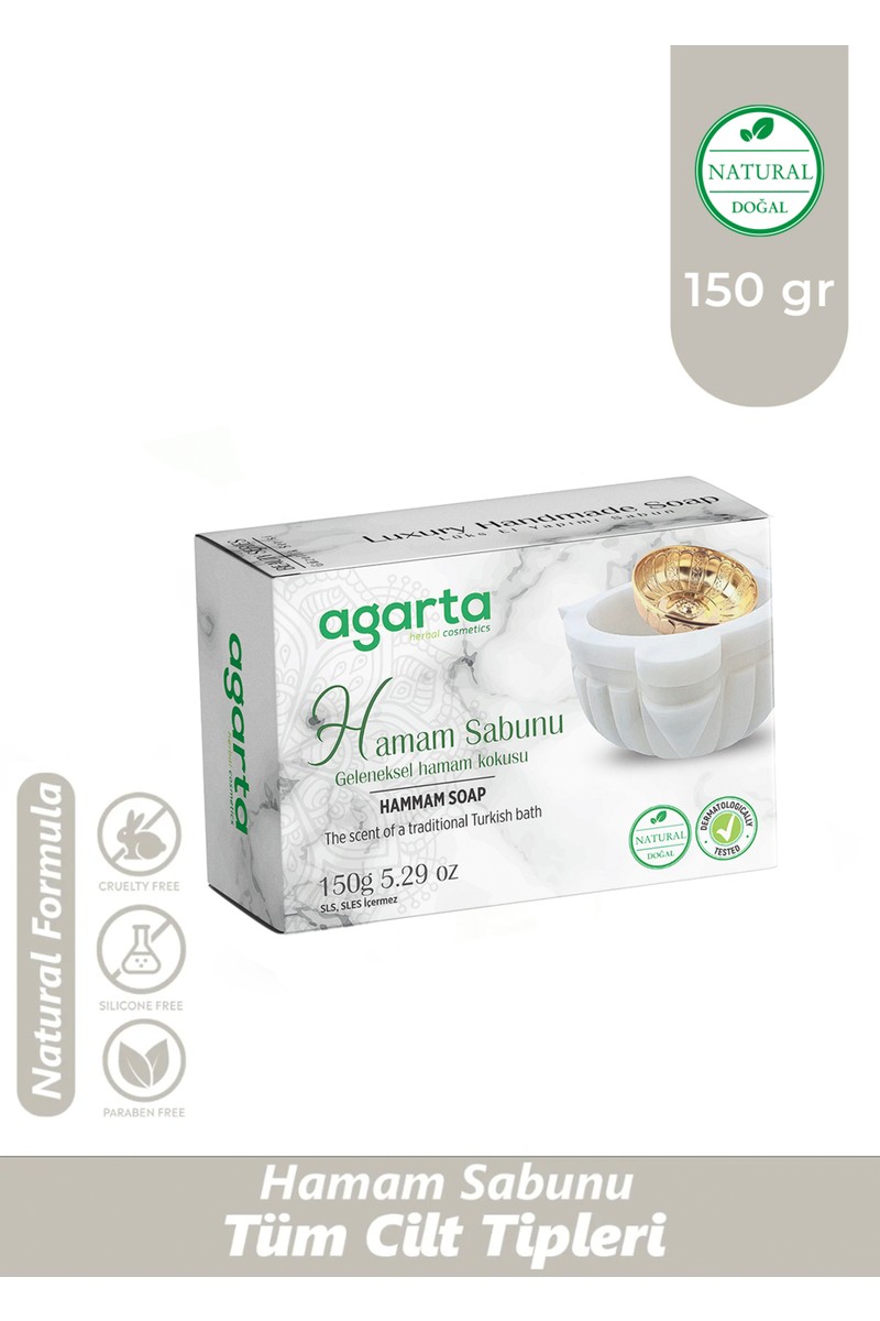 Agarta Agarta Doğal Hamam Sabunu 150 gr Cilt Yenileyici Etki Paraben ve Kimyasal — 3. ürün görseli