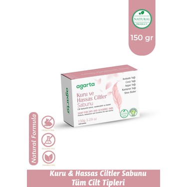 Agarta Agarta Doğal Sabun 150 gr – Kuru ve Hassas Ciltler İçin Yoğun Nemlendirici ve Yatıştırıcı Cilt fiyatı ve görseli