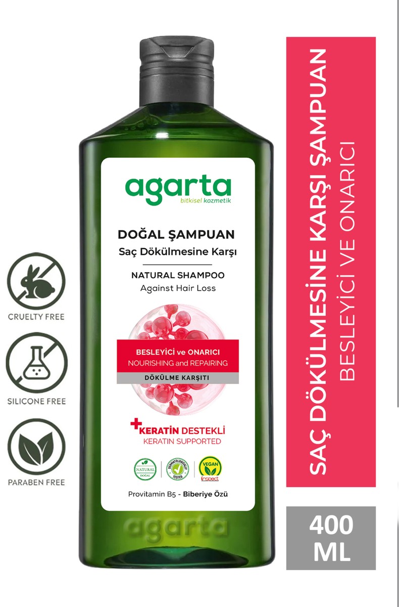 Agarta Doğal Şaç Dökülmesine Karşı Şampuan 400 ml