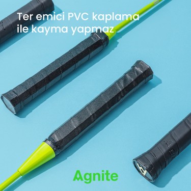 Agnite Agnite Demir Bölünmüş Badminton Raketi 2’li Set 2 Top Dahil Dayanıklı Çelik Gövde — 2. ürün görseli