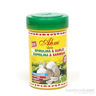 AHM AHM Spirulina Garlic Sarımsaklı 100 ml Balık Yemi Yüksek Kalite Akvaryum Balıkları için Beslenme fiyatı ve görseli