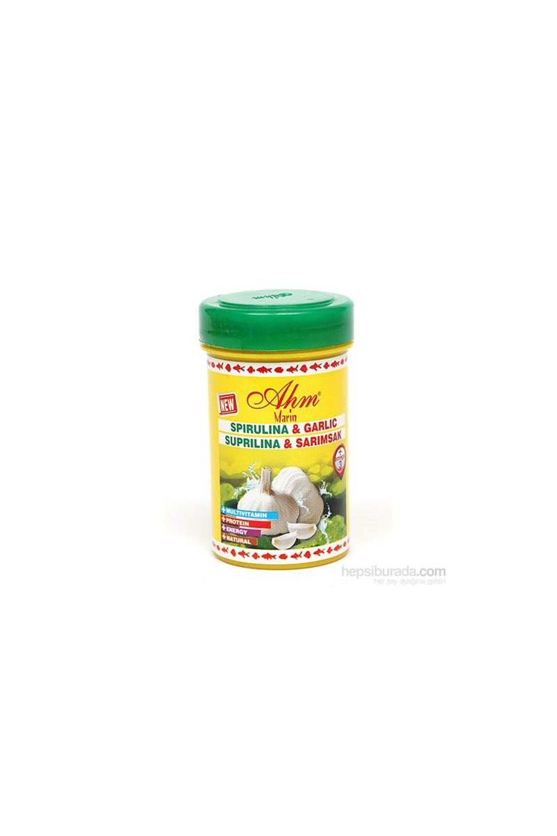 AHM AHM Spirulina Garlic Sarımsaklı 100 ml Balık Yemi Yüksek Kalite Akvaryum Balıkları için Beslenme — 2. ürün görseli