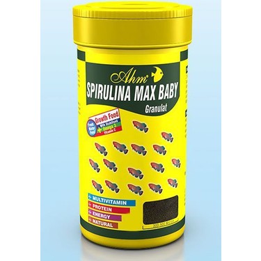 AHM Ahm Spirulina Max Baby Granulat Yavru Balık Yemi 100 fiyatı ve görseli