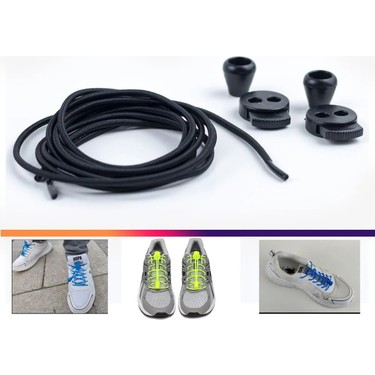 Airyfoot Airyfoot Akıllı Lastikli Ayakkabı Bağcığı Siyah 100 cm Elastik Bağcık ve Klips — 5. ürün görseli