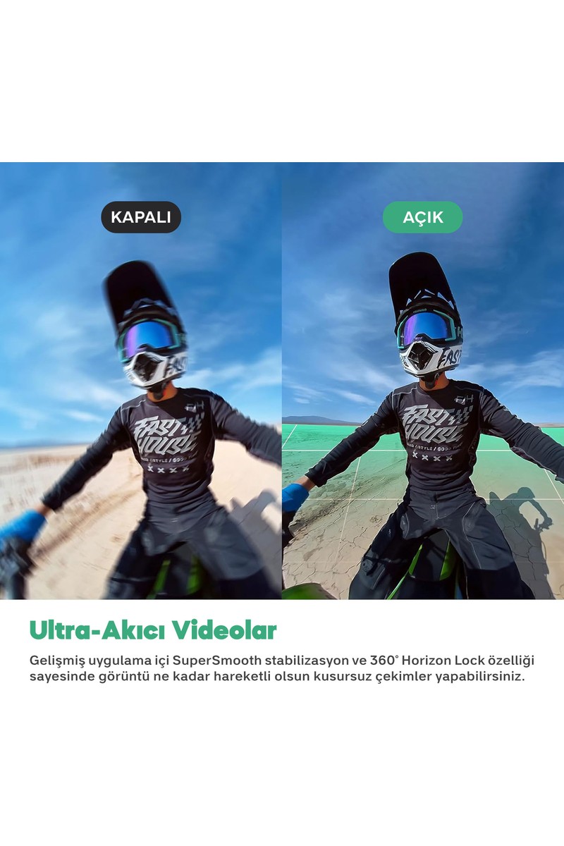 Akaso Akaso 360 Creator Combo Aksiyon Kamera 5.7k 360° Video, 48MP Sensör, 72MP 360° Fotoğraf, Görünmez Selfie Çubuğu, aı takip — 3. ürün görseli