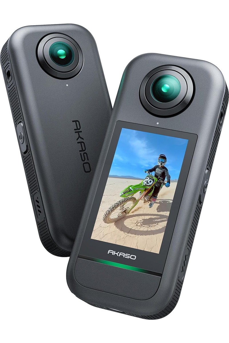 Akaso 360 Standart Combo Aksiyon Kamera 5.7k 360° Video, 48MP Sensör, 72MP 360° Fotoğraf, aı takip