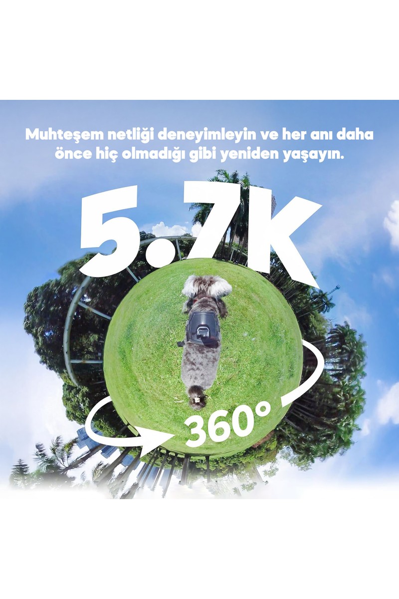 Akaso Akaso 360 Standart Combo Aksiyon Kamera 5.7k 360° Video, 48MP Sensör, 72MP 360° Fotoğraf, aı takip — 2. ürün görseli