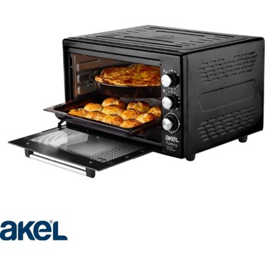 Akel Akel 38 Litre Midi Fırın Lambalı Termostatlı Saatli Çift Tepsili Gri Multifonksiyonel Kullanım — 6. ürün görseli