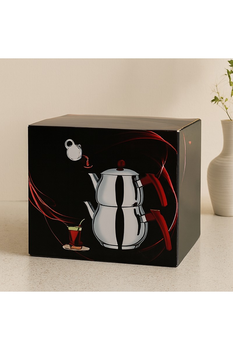 Akıllı Bayi Paslanmaz Çelik Çaydanlık Seti (1l + 2l) Küre Model Aby