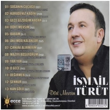 Aktüel Aktüel Ismail Türüt – Dört Mevsim ( Türkçe Müzik CD Albüm — 2. ürün görseli