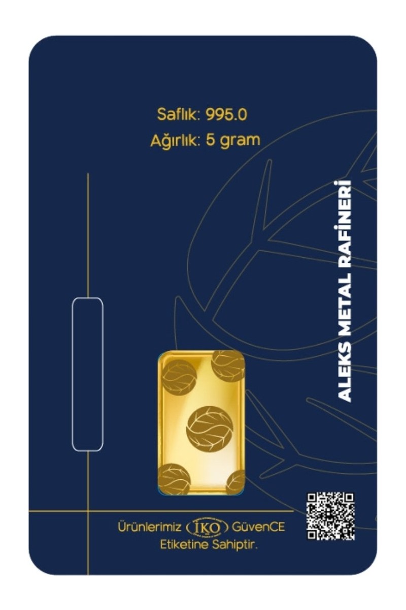 Aleks Aleks Metal Rafineri Agakulche 5 gr 24 Ayar Amr Külçe Altın 995 Saflıkta Yatırım Ürünü — 2. ürün görseli