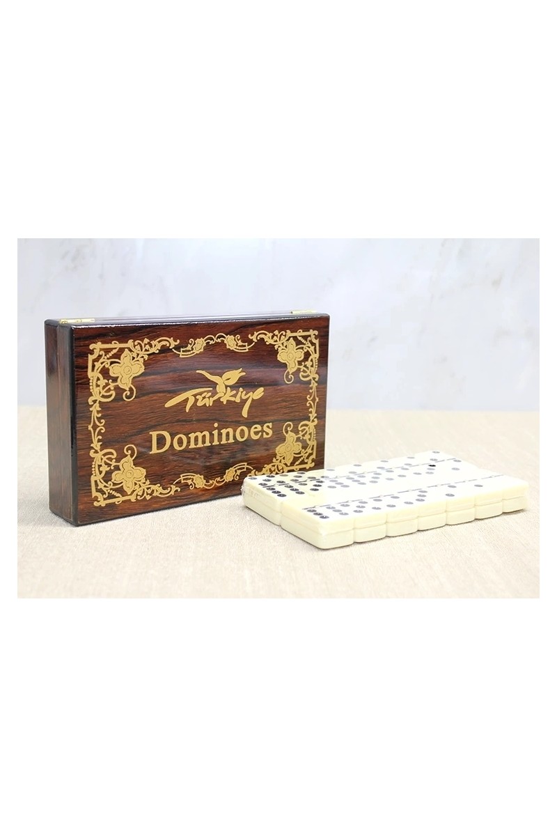 ALFA AKSESUAR 03 Ahşap Kutulu Domino Oyunu ALK4220