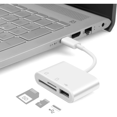 Alfais Alfais 5232 USB Type-C Kart Okuyucu – Hızlı Veri Transferi, SD/MicroSD/TF Kart Desteği, Tak — 4. ürün görseli