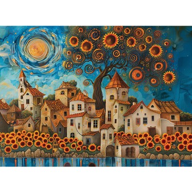 Anatolian Anatolian 1000 Parçalık Ayçiçekleri Temalı Puzzle Eğlenceli Zihin Geliştirici 66 x 48 — 2. ürün görseli