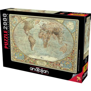 Anatolian Anatolian 2000 Parçalık Dünya Haritası Puzzle - Zorlu ve fiyatı ve görseli