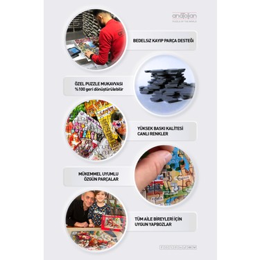 Anatolian Anatolian 2000 Parçalık Dünya Haritası Puzzle - Zorlu ve — 5. ürün görseli