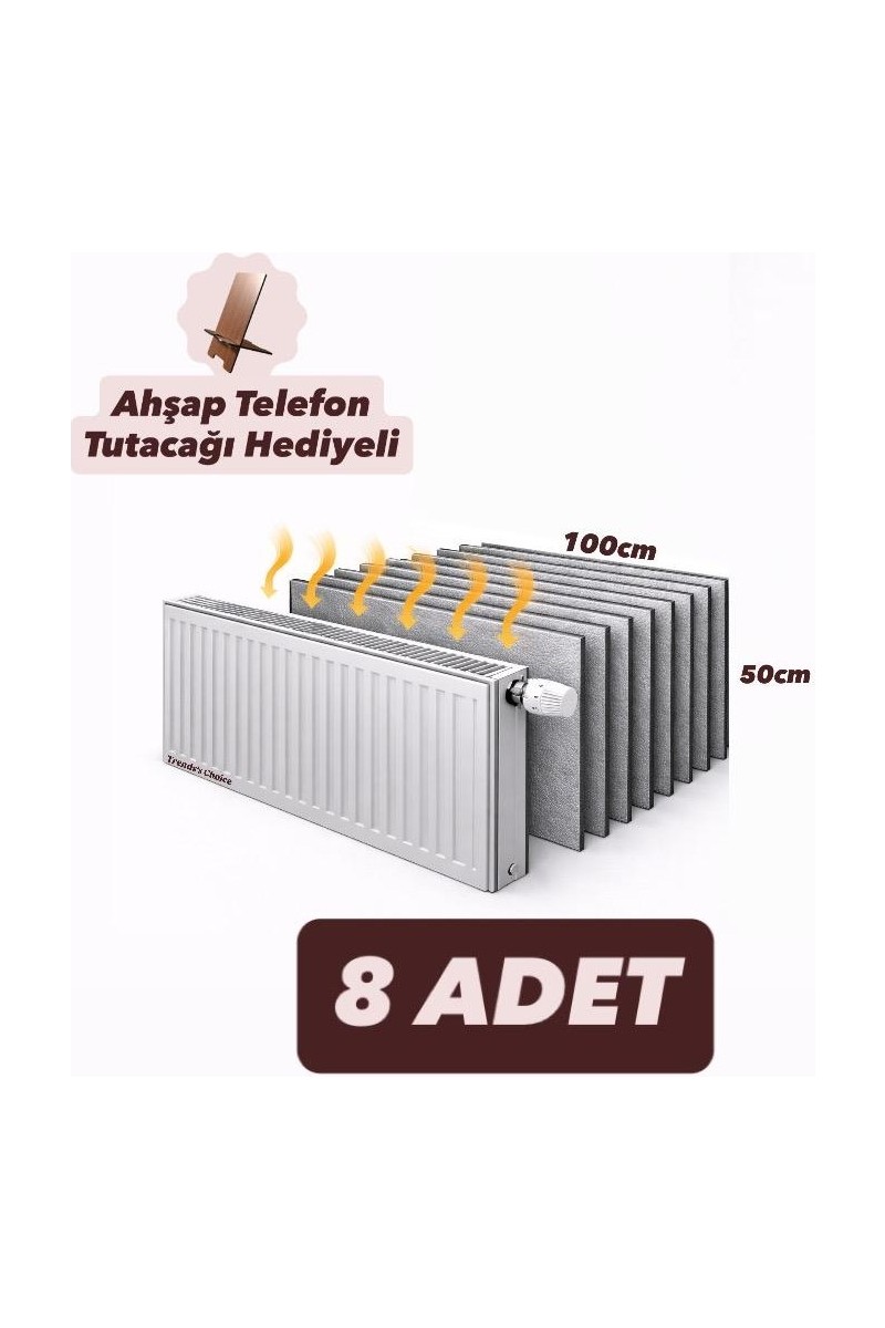 Trends's Choice Ankaflex 8 Adet Petek Arkası Isı Yalıtım Levhası Alüminyum Folyo 8 Radyatör — 6. ürün görseli