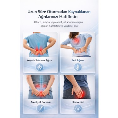 Ankaflex Ankaflex Ortopedik Oturma Simidi Hemoroid Basur Minderi Kuyruk Sokumu Destek — 3. ürün görseli