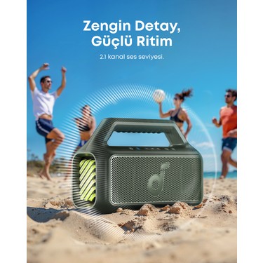 Anker Anker Soundcore Boom 2 Bluetooth 5.3 Hoparlör, 80W, IPX7 Su Geçirmez, Yeşil - — 3. ürün görseli