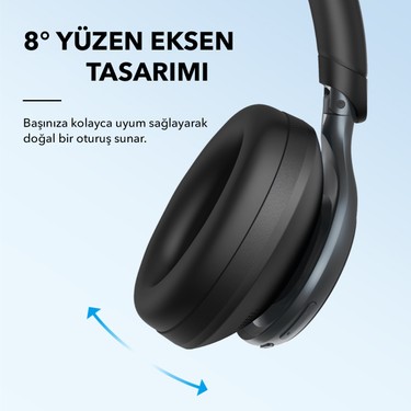 Anker Anker Soundcore Space One Kulak Üstü Bluetooth Kulaklık, Aktif Gürültü Engelleme, Beyaz - — 6. ürün görseli