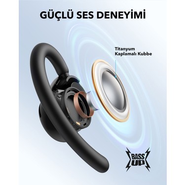 Anker Anker Soundcore V20i Bluetooth Kulaklık, Açık Kulak Teknolojisi, Siyah - — 4. ürün görseli