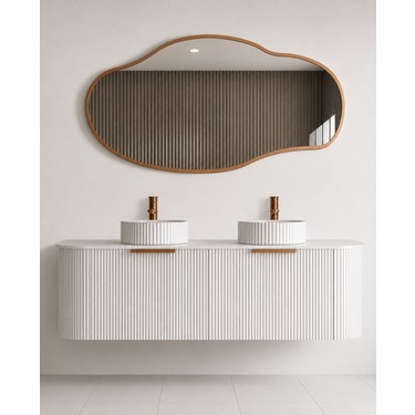 Ant Home Ant Home Asimetrik Ayna, Çerçeveli Ayna, Duvar Aynası, Konsol Aynası, Banyo Aynası, Çerçeveli — 2. ürün görseli