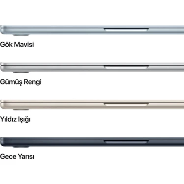 Apple Apple MacBook Air M4 16GB 256GB SSD macOS 13" Taşınabilir Bilgisayar Gece Yarısı MW123TU/A — 3. ürün görseli