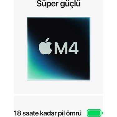 Apple Apple MacBook Air M4 16GB 256GB SSD macOS 13" Taşınabilir Bilgisayar Gece Yarısı MW123TU/A — 4. ürün görseli