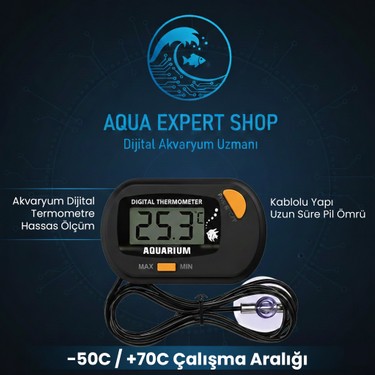 Aqua Expert Aqua Expert Akvaryum Dijital Termometre - Kablolu - Hassas Ölçüm - Uzun Süre Pil Ömrü - Dayanıklı — 3. ürün görseli