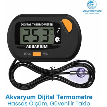 Aqua Expert Aqua Expert Akvaryum Dijital Termometre - Kablolu - Hassas Ölçüm - Uzun Süre Pil Ömrü - Dayanıklı — 5. ürün görseli