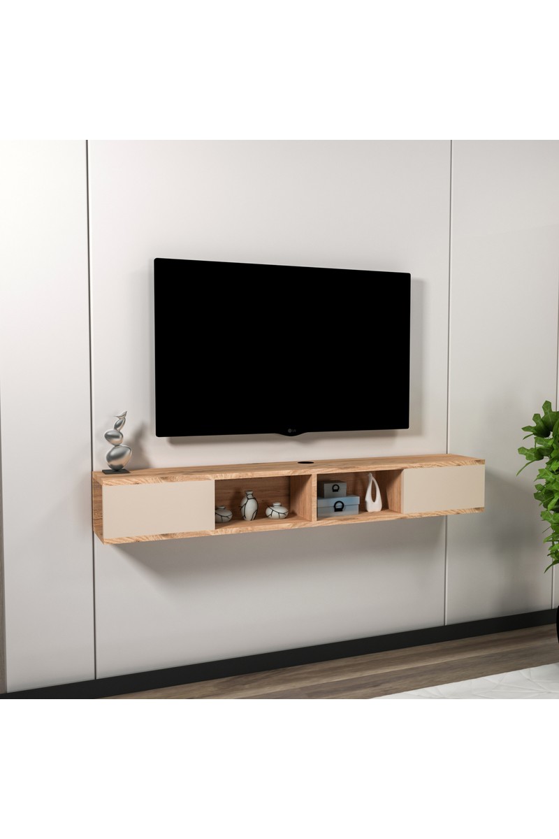 Arnetti Arnetti Mayer Duvara Monte Raflı Tv Sehpası, Atlantik Çam Bej - Mayer — 2. ürün görseli