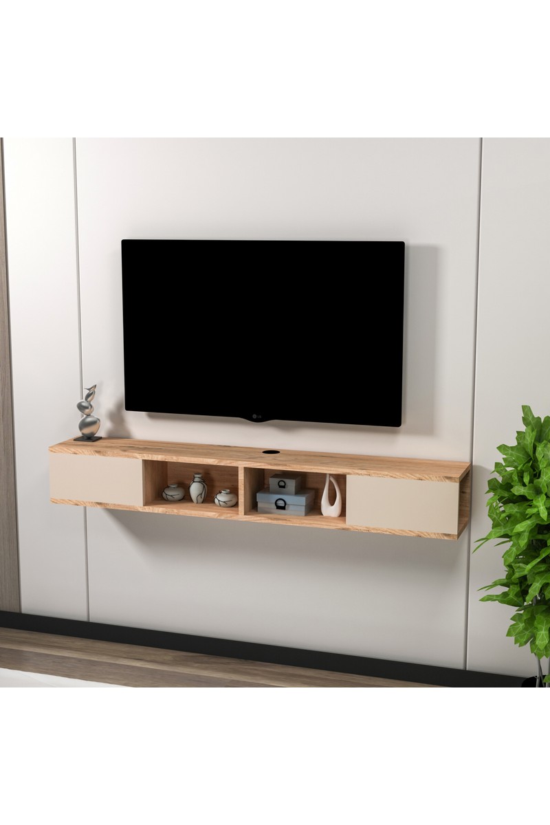 Arnetti Arnetti Mayer Duvara Monte Raflı Tv Sehpası, Atlantik Çam Bej - Mayer — 3. ürün görseli
