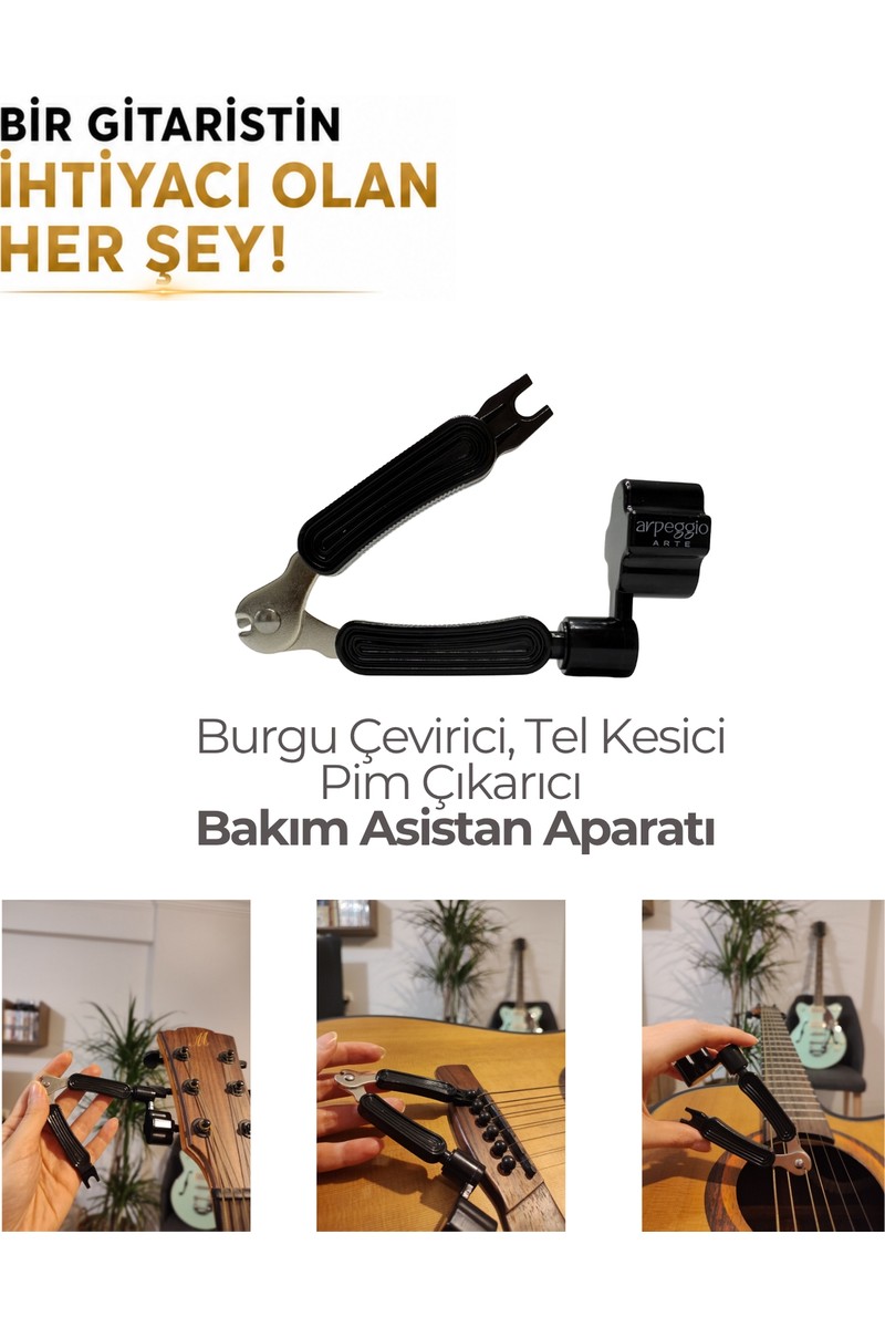 Arpeggio Arpeggio Arte Bir Gitaristin Ihtiyacı Olan Her Şey 20 Parçalı Gitar Aksesuar Seti - 15 Pena, Aroma Tuner, Metal Kapo, Gitar Sehpası, Metal Pena Kutusu, Tel Çevirici — 2. ürün görseli