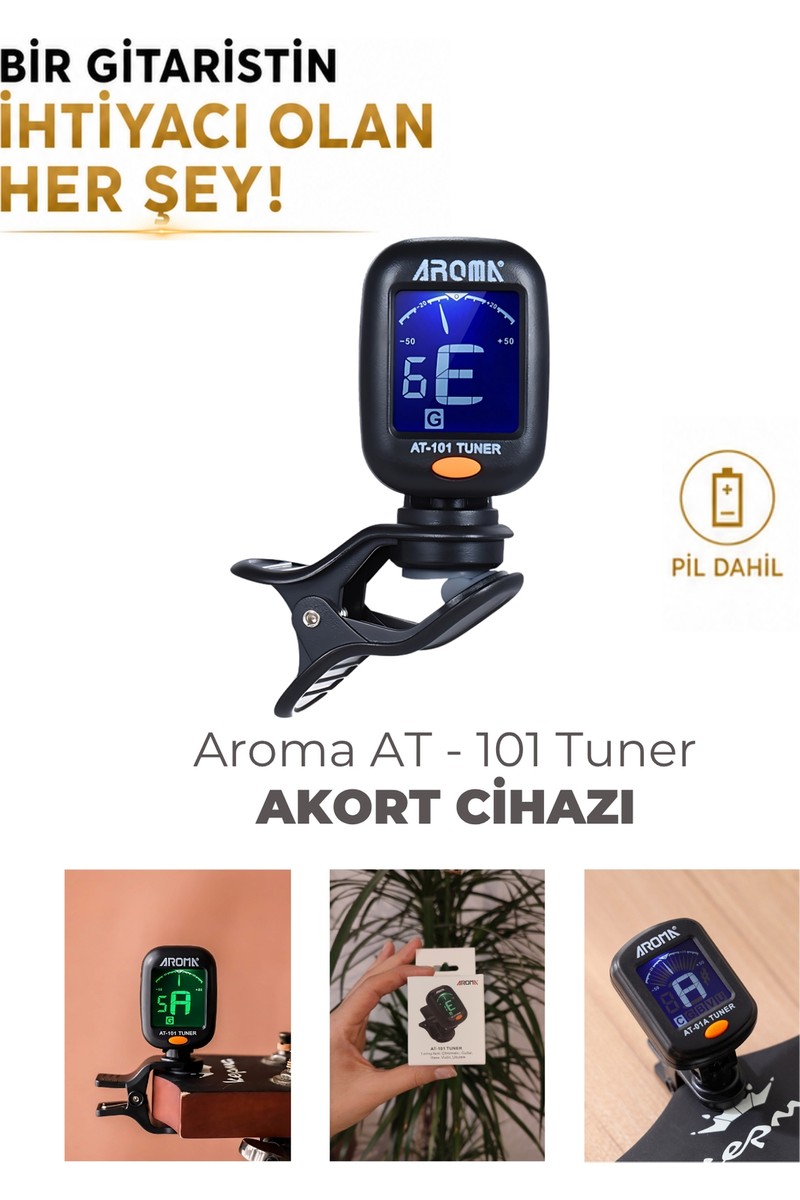 Arpeggio Arpeggio Arte Bir Gitaristin Ihtiyacı Olan Her Şey 20 Parçalı Gitar Aksesuar Seti - 15 Pena, Aroma Tuner, Metal Kapo, Gitar Sehpası, Metal Pena Kutusu, Tel Çevirici — 3. ürün görseli