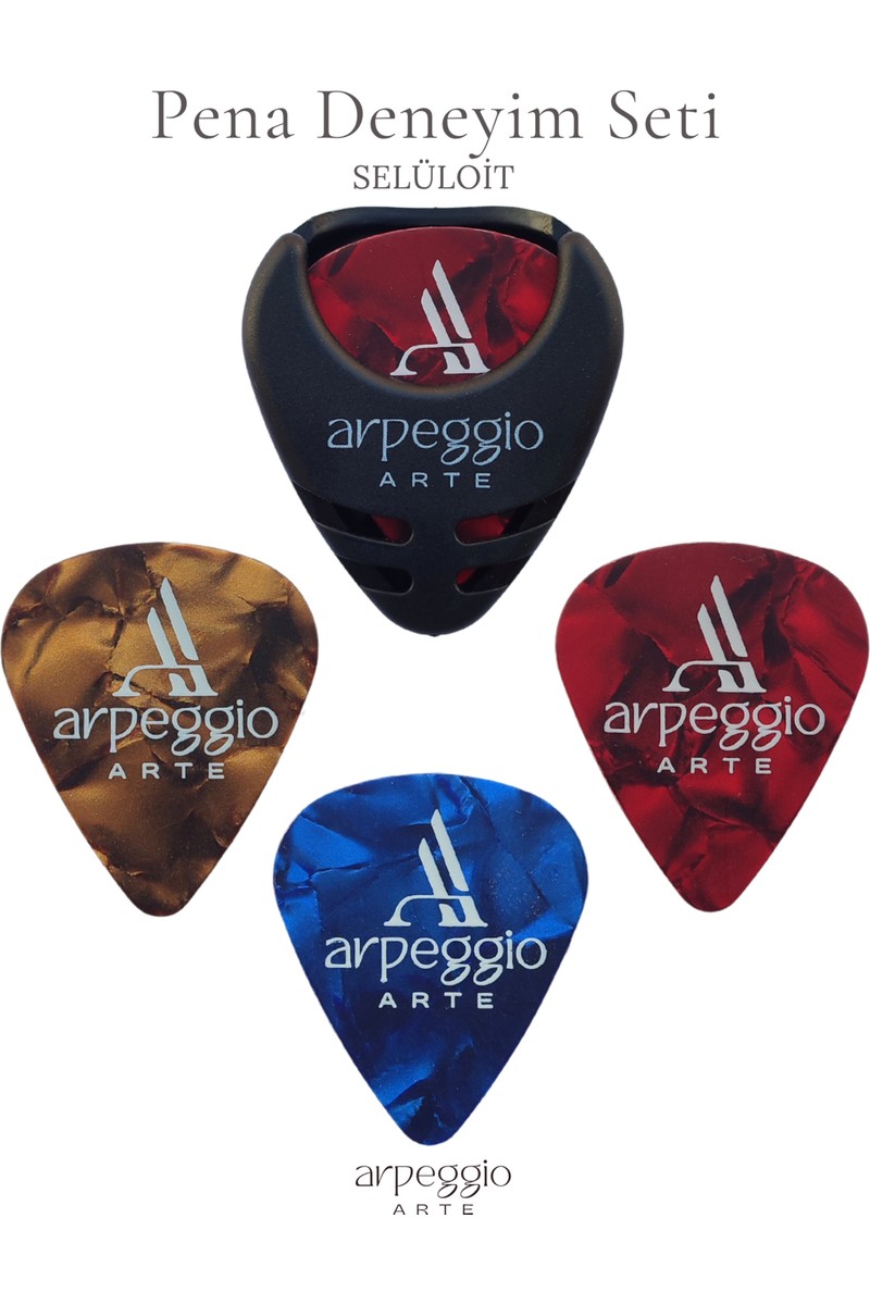 Arpeggio Arpeggio Arte Gitar Pena Deneyim Seti – 3 Selüloid Pena - 5 Damla Pena - Pena Şarjörü Hediyeli — 2. ürün görseli